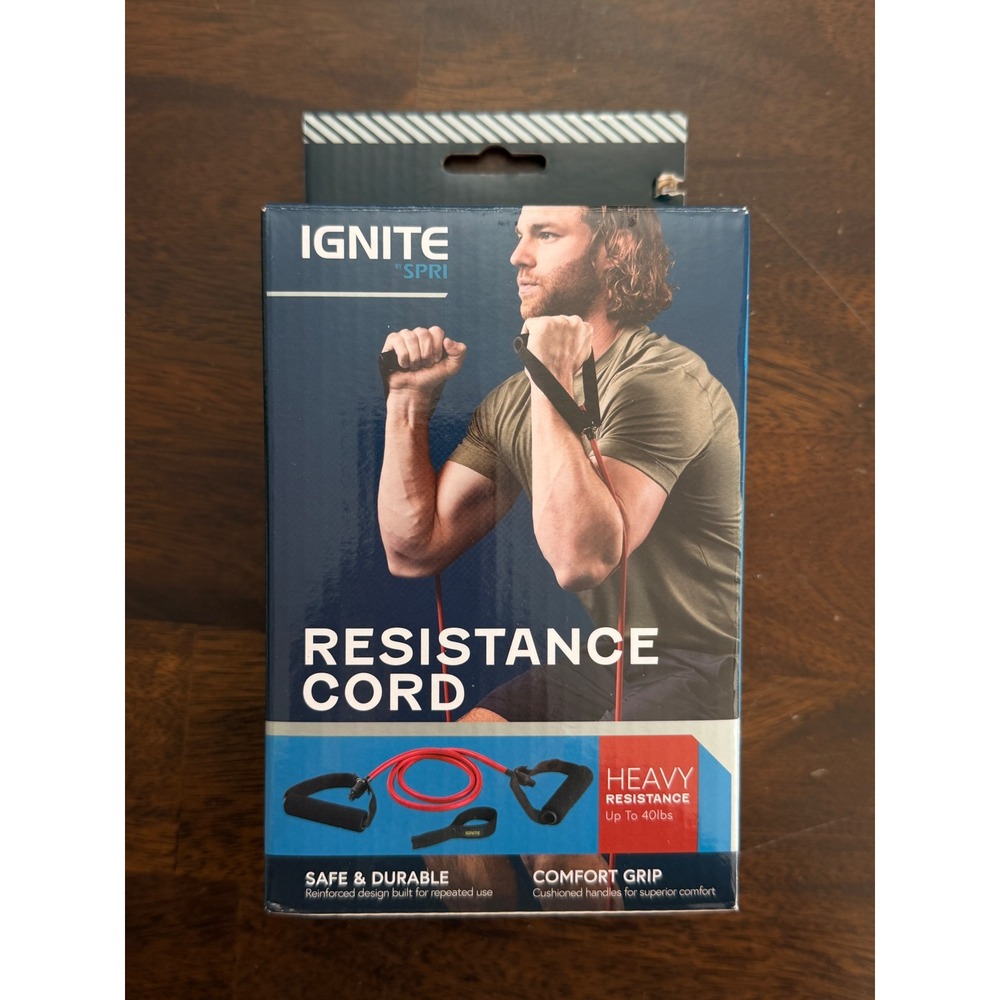 IGNITE by SPRI Resistance Cord Heavy Resistance Up To 40lbs Red NWT‎